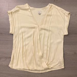 A New Day - Short sleeve drape blouse